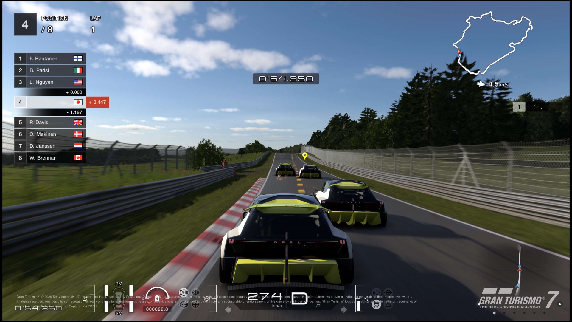 Концепт-кар Opel Corsa GSE Vision Gran Turismo на треці у компʼютерній грі Grand Turismo 7