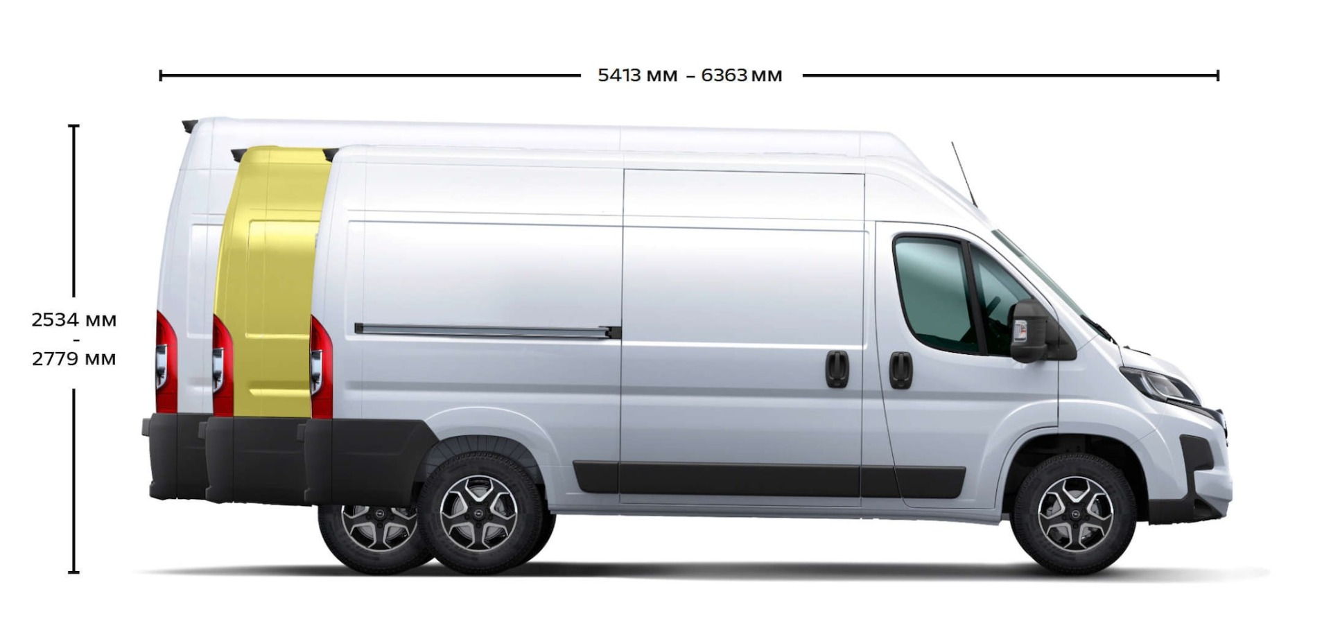 Різні типи кузова Opel Movano